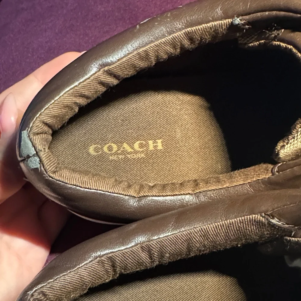 Coach Brown and Cream Sneakers